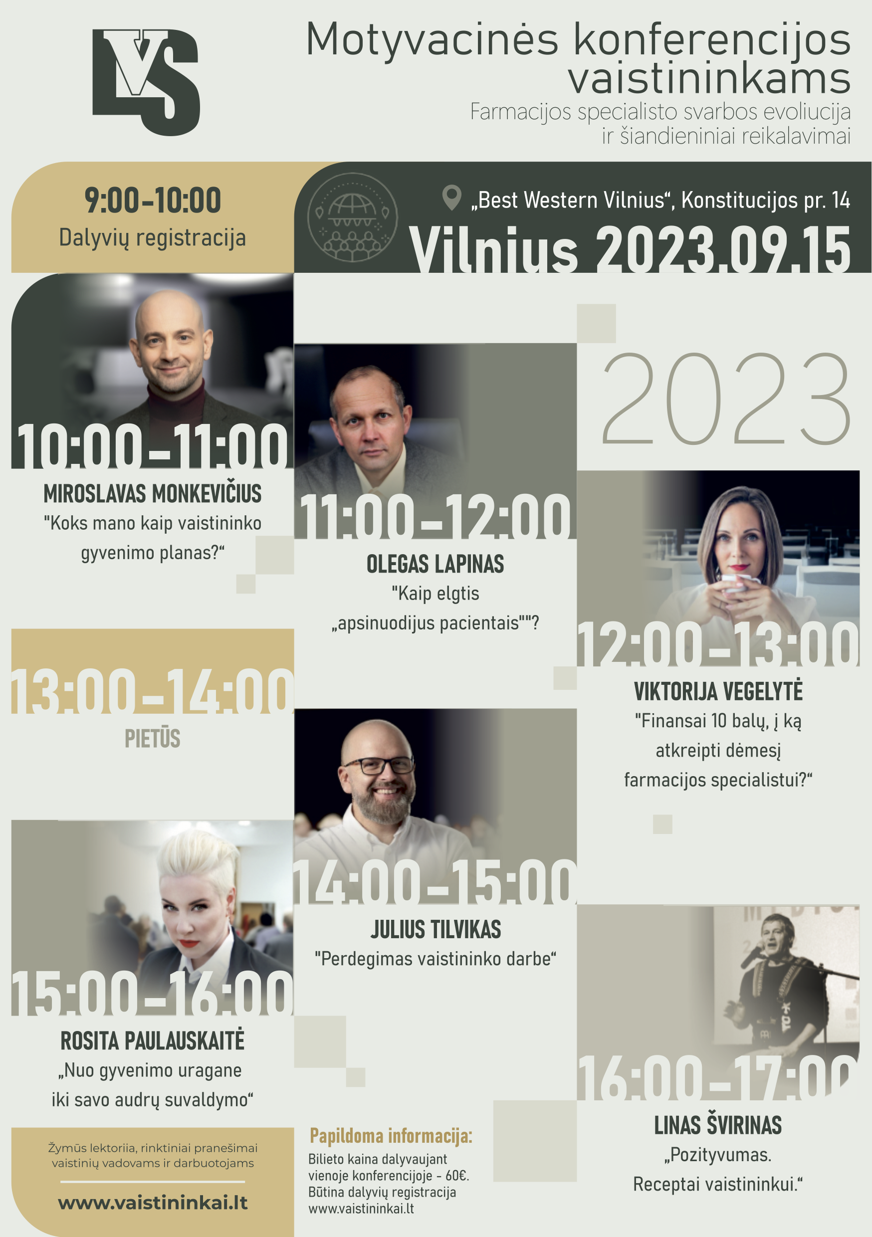 Motyvacinių konferencijų programa 2023 Vilnius